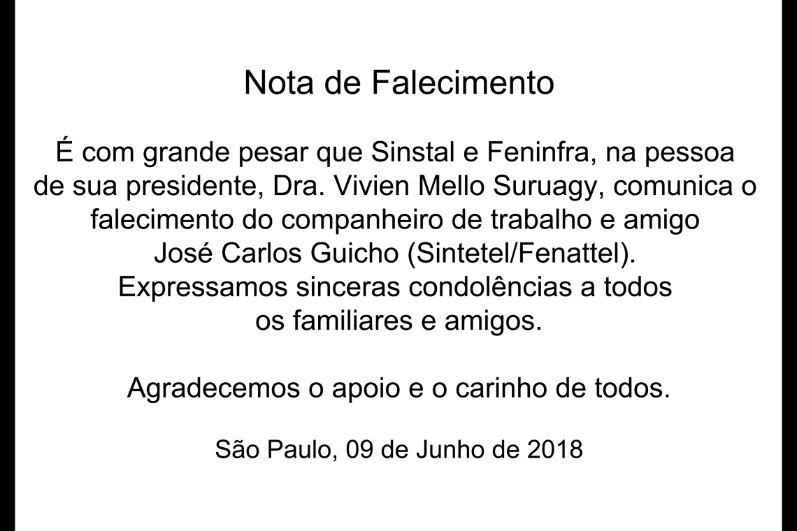 Nota de Falecimento